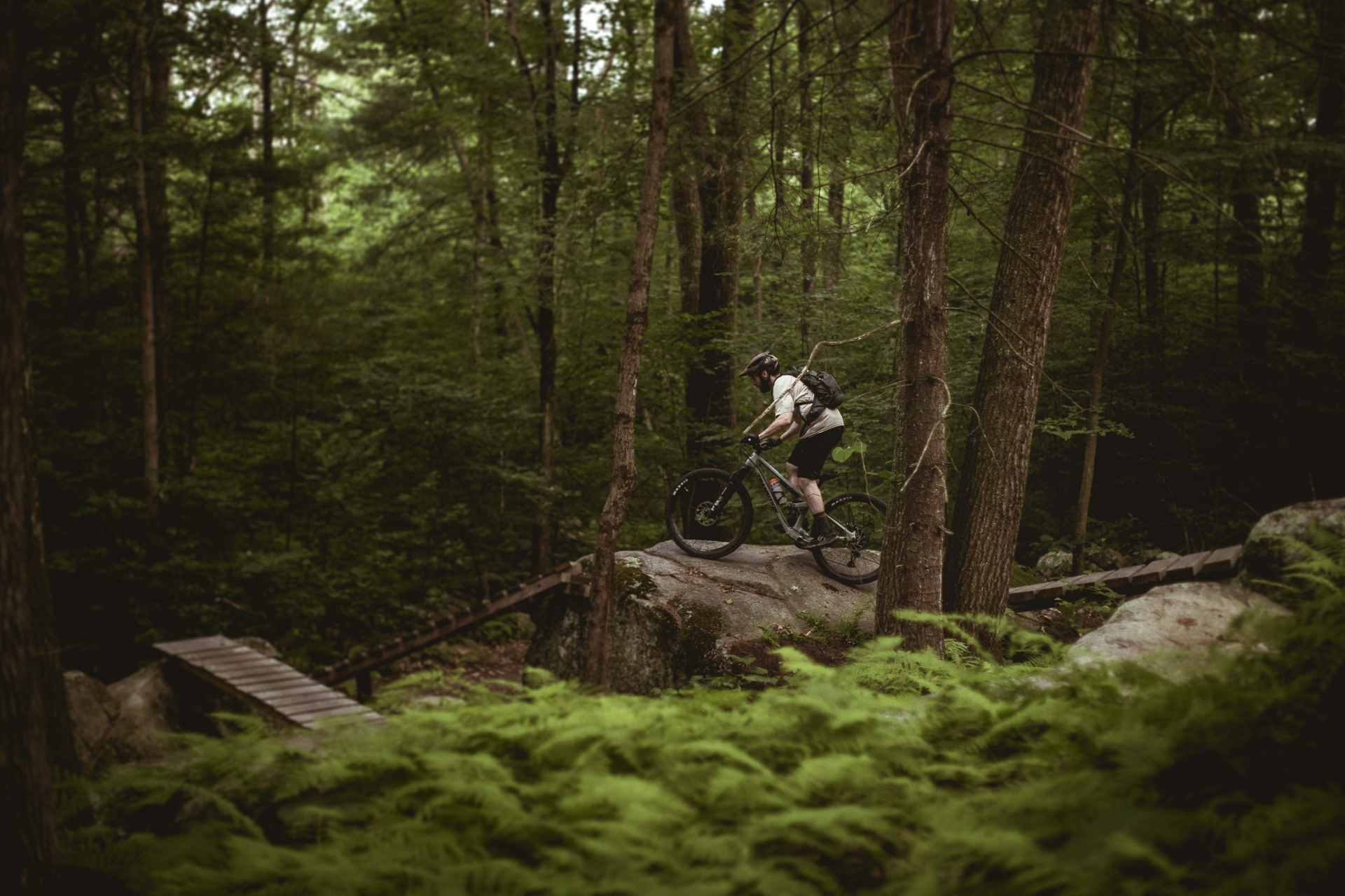 Group riding at the Blackstone Valley NEMBA Summer Solstice Ride, June 2024