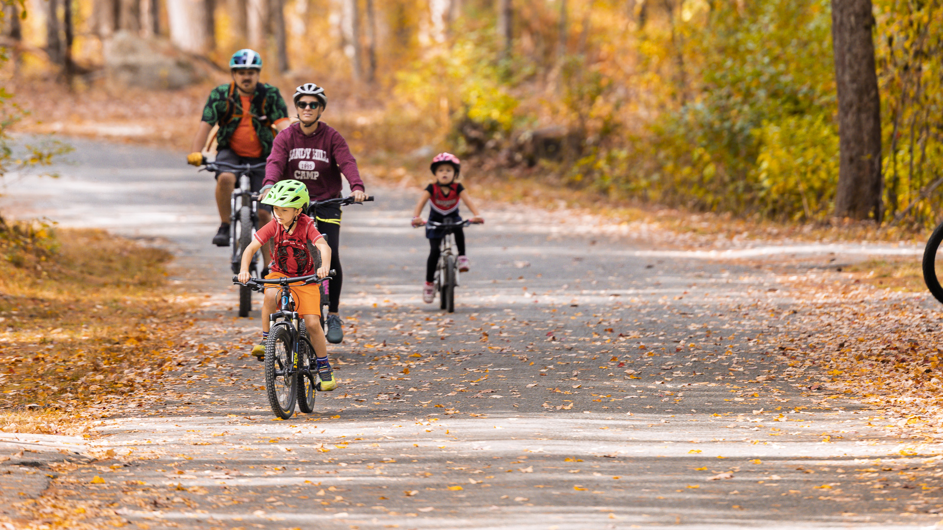 A family enjoys the Best Hill Dam ride at West Hill Dam in Uxbridge, Massachusetts.