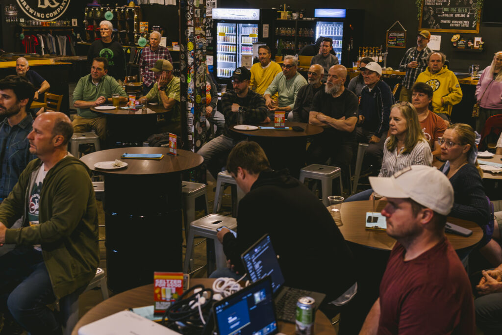 Blackstone Valley NEMBA chapter members at CraftRoots Brewing